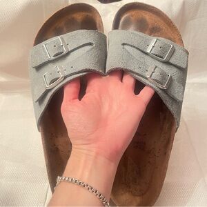 Birkenstock Vaduz Grey Leather Sandals size 42 (US- 11)